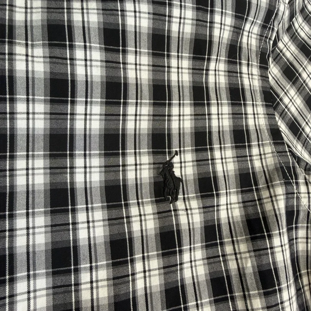 Ralph Lauren Boys M Woven Cotton Plaid Short Sleeve Button-Down Pockets